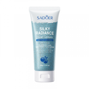 Скраб для лица с черникой и AHA кислотой SADOER Silky Radiance, 100 гр