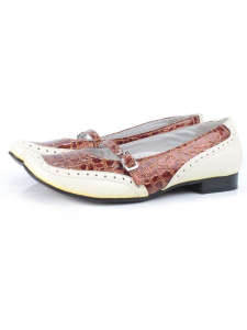 D10953C BEIGE/BROWN Туфли детские (натуральная кожа)