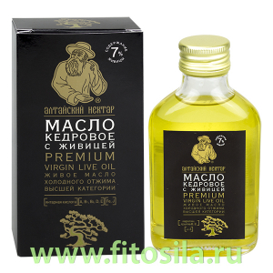 Масло кедровое с живицей, 100 мл, т. м. 