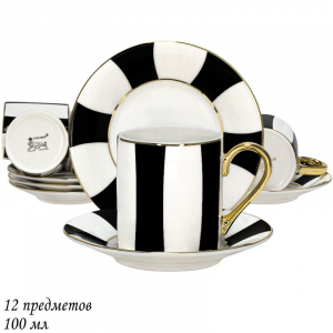 205-411 Кофейный набор 12пр. 100 мл ЖАКЛИН в под.уп.(х16)Фарфор