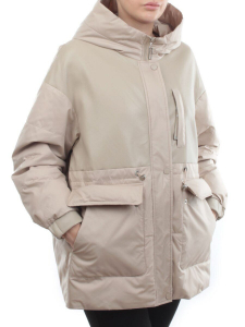 M24-211 BEIGE Куртка демисезонная женская (100 гр. синтепон)