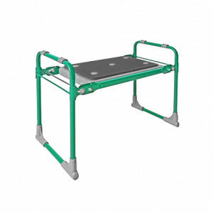 Скамейка садовая с мягким сиденьем складная 2 зеленый