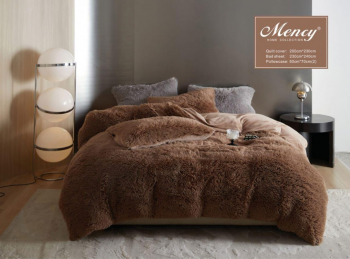 Меховой КПБ Mency Однотонный MMENO003