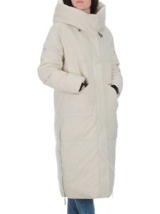 22373 BEIGE Пальто зимнее женское облегченное (150 гр. холлофайбера)