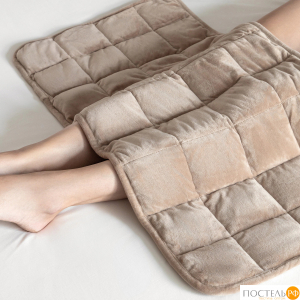 PRIME PRIVE МИНКИ беж Одеяло мини утяжеленное 40х90, 1пр., велюр/плстр/стекл.гранулы; 3 кг