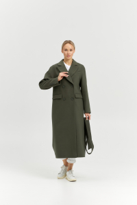 Пальто женское демисезонное 26102 (хаки)