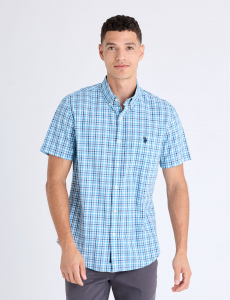 SHORT SLEEVE BOX PLAID MADRAS SHIRT
