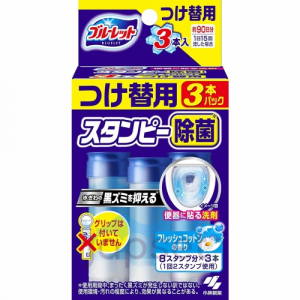 Bluelet Stampy Fresh Cotton Дезодорирующий очиститель цветок для туалетов, с ароматом свежего хлопка, запасной блок, 3 х 28 гр