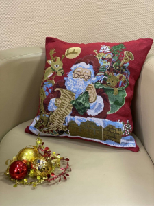 Наволочка Гобеленовая Новогодняя 45х45 см NAVGN