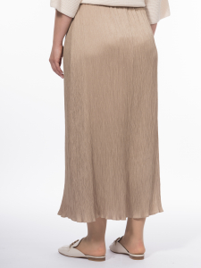 Юбка длины миди из ткани с эффектом крэш