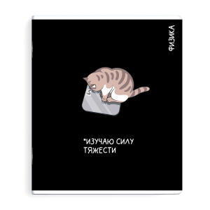 Тетрадь предметная арт. 69822/ ФИЗИКА /48 л., А5+, вн.блок - клетка, выборочный ТВИН УФ-лак,