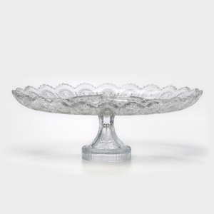 Ваза - менажница стеклянная на ножке MEY-JI, 36?23 см