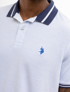 JACQUARD TEXTURED JERSEY POLO SHIRT