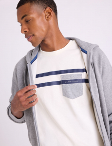 STRIPE CHEST POCKET JERSEY T-SHIRT