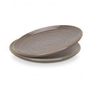 Набор из 2-х фарфоровых закусочных тарелок 20,5 см Firmina brown