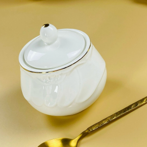 109-250 Сахарница 310мл КРОКУС ЗОЛОТО в под.уп.(х24)Фарфор