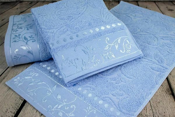 Набор махровых полотенец жаккард 