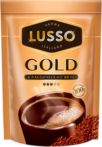 «LUSSO», кофе Gold, растворимый, 40г