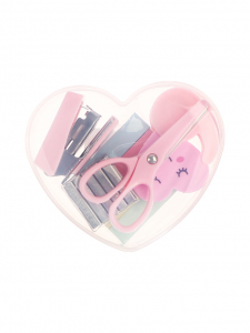 Степлер №10, от 5 л, скобы 500 шт., дисп.с клейк.лент10 мм?2 м, ножн, ластик, блок50 л-4цв-10?49 мм