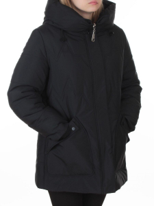 A-826 BLACK Куртка зимняя женская (верблюжья шерсть, 120 гр. холлофайбер)