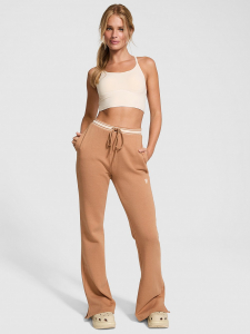 Ivy Fleece Split-Hem Flare Sweatpants