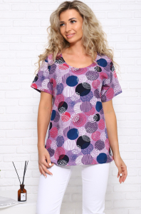 Футболка женская, цветная (сиреневый)