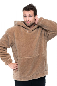 Толстовка мужская из верблюжьей шерсти оверсайз HOT TREND (с капюшоном, цвет Camel) цвет КОРИЧНЕВЫЙ