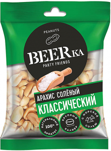 «Beerka», арахис жареный, солёный, 30г