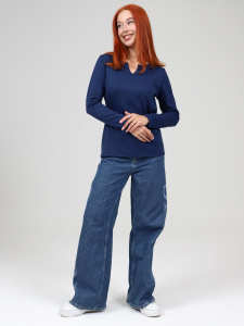 Синти - лонгслив синий