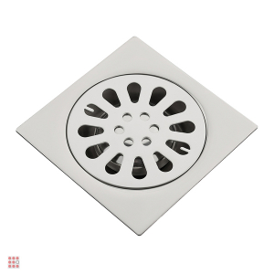 Трап 100х100 мм, вертикальный, с защит. от запахов, внеш/внутр d=40/37 мм, нержав. сталь, хром