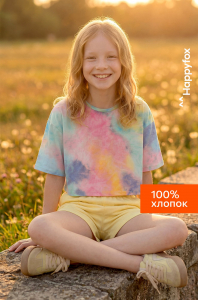 Укороченная футболка для девочки Happyfox