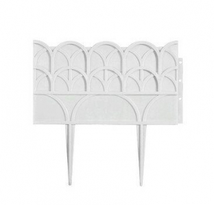 Бордюр для цветников 14х310 см (белый)