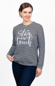 Кофта с длинным рукавом, принт (605-1)