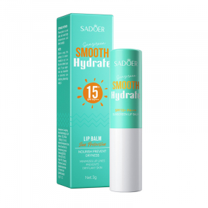 Солнцезащитный увлажняющий бальзам для губ SADOER Sunscreen SPF 15+ PA+++ Smooth Hydrate Lip Balm, 3 гр