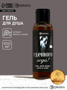 Гель для душа мужской «Удачного года!», 100 мл, аромат перца и лайма, Чистое счастье
