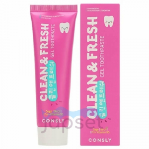 Consly Clean Fresh Гелевая зубная паста для защиты дёсен и зубов с экстрактами шалфея, березы и провитамином B5, 105 гр