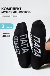 Носки мужские Папа отдыхает (набор 3 пары)