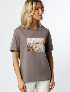 Футболка из фактурного полотна с авторским принтом