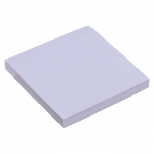 Блок с липким краем, 76?76 мм, 80 листов, белый