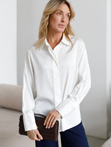 Блузка из сатина с эластаном