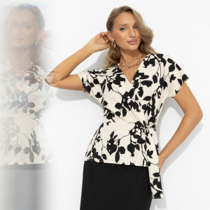 Блуза с декоративной драпировкой, Откройся желаниям (шикарная)