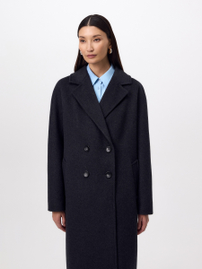 Пальто из шерсти с мембраной, утеплённой спинкой и съёмным капюшоном