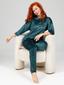 Вениса-Жаккард - костюм изумруд