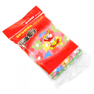 Губка для посуды 3 штуки (14х10х2см-2 штуки поролон с сеточкой; 19х14,5см 2-хсторон (микрофибра+сеточка)) 