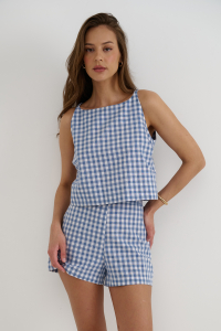 Шорты  SRT25 02_Blue Checkers/Голубой, белый