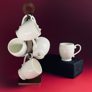 235-072 Набор из 6 кружек 280мл на подставке TROPICAL в под.уп.(х6)Фарфор