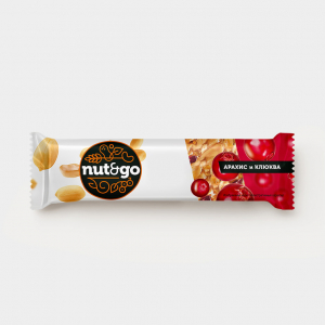 «Nut&Go», батончик с арахисом и клюквой, 42 г (упаковка 18 шт)