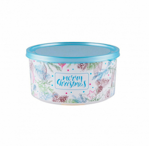 Коробка Merry Christmas 2.6л круглая