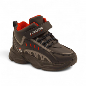 Высокие подростковые кроссовки А8985-5 черные