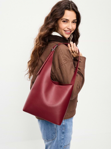 Asymmetrical Structured Tote Bag